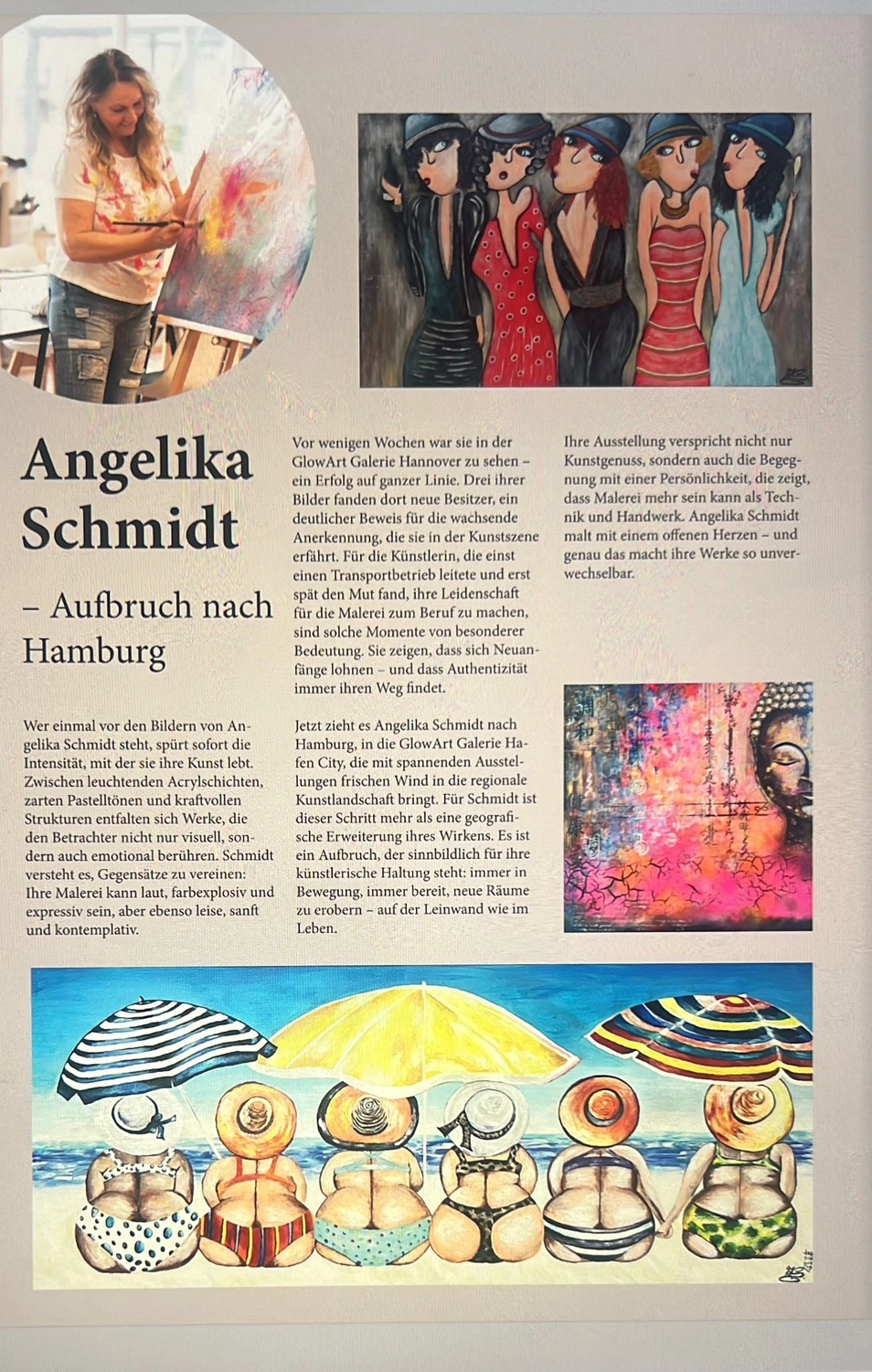 Atelier Angelika Schmidt - Presse/Publikationen, 2025, GlowArt Galerie , Leine Center Laatzen